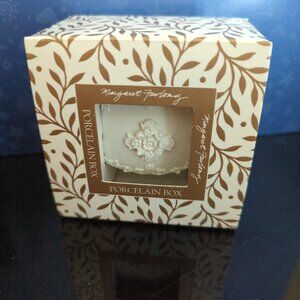 Margaret Furlong porcelain cross trinket box. NEW in box